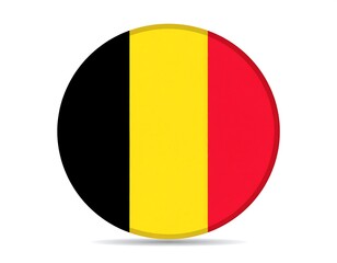 Fototapeta premium Circular Belgian flag icon