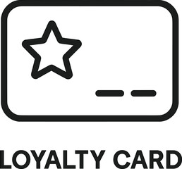 Obraz premium Simple Loyalty Card Icon with Star