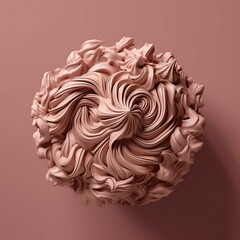 Abstract swirl sphere a 3D render of decorative swirls perfect for backgrounds and modern designs