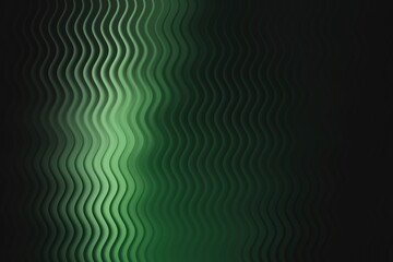Abstract wavy green lines with a bright light in the center, creating a futuristic and dynamic background