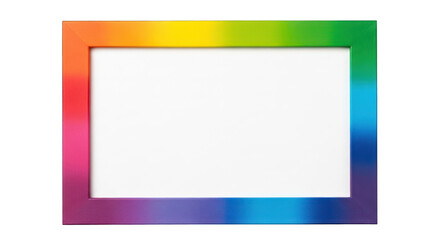 Rectangular Wooden Frame with Rainbow Gradient Finish.