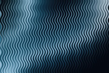 Wavy blue metallic ribbed texture creating a fluid and undulating abstract background with light and shadow