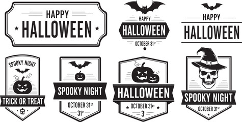 Fototapeta premium Vintage Halloween Badges