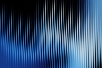 Abstract blue and black vertical striped pattern with a sense of motion and depth, digital art