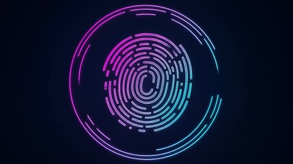 Digital biometric fingerprint scanning for secure authentication. Futuristic concept of identity verification and generated cybersecurity data - Powered by Adobe