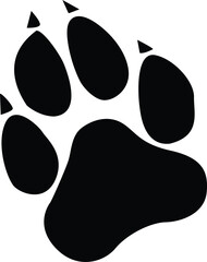 Cat or dog footprint vector design isolated on background. vector silhouette.
