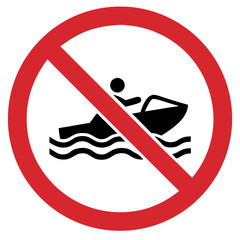No boating with a motorboat is prohibited in this water body