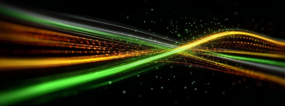 Digital Animation of the Saint Kitts and Nevis Flag Waves with Vibrant Color Trails