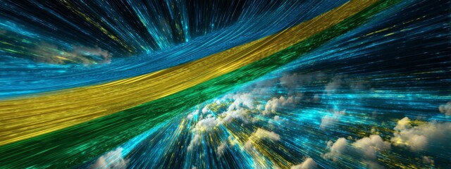 Vibrant Digital Representation The Flag