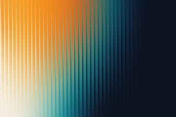Vertical striped gradient background with a transition from bright orange to deep blue, creating a clean, modern look