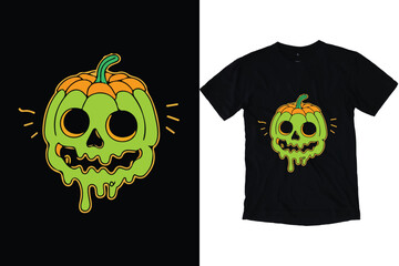 Pumpkin T-shirt vector illustration design 