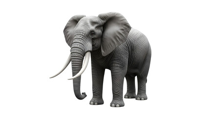 Fototapeta premium african elephant isolated black background