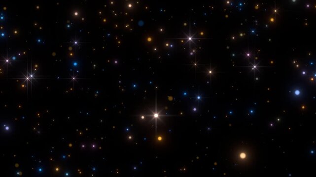 shimmering white stars particles backdrop animation