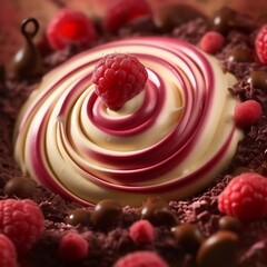 Swirled Raspberry White Chocolate Dessert