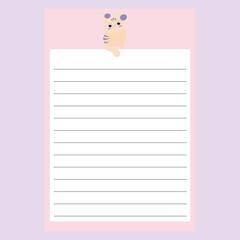 Notebook interior vector