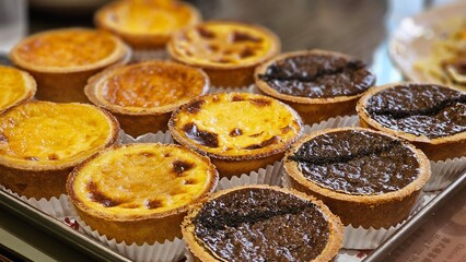 egg and chocolate tarts