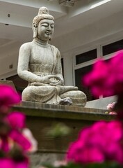 Statue of Buddha in Oneness Nordic center in Sweden	
