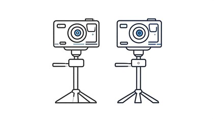 Two camera tripod illustrations