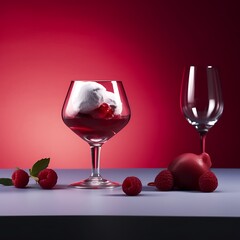 Raspberry Delight A Red Wine and Meringue Dessert