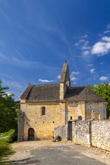 Saint Julien Chapel illuminating Cenac et Saint Julien in Dordogne, France