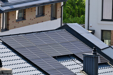 Solar panels on the roof