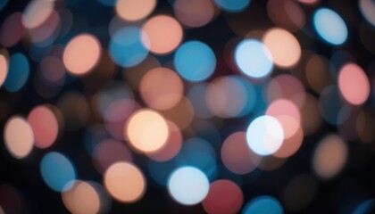 Fototapeta premium Colorful Bokeh Lights Create a Dreamy Atmosphere in an Abstract Composition During Evening Hours
