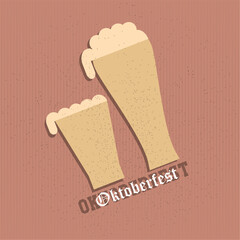 Oktoberfest Retro Vintage colorful Vector Illustration