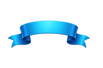 Glossy blue ribbon curving gracefully, symbolizing celebration, achievement, and elegant design element against transparent backdrop