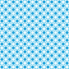 Simple monochrome checkered pattern with circle and squares shapes