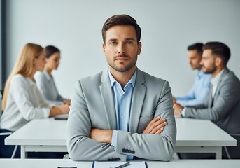 Fototapeta premium Business Professional Focused on Meeting.