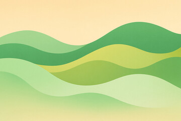 Abstract Wavy Green Hills Landscape Background
