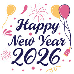 Obraz premium Happy New Year 2026 Celebration Design