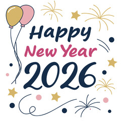 Happy New Year 2026 Celebration Design