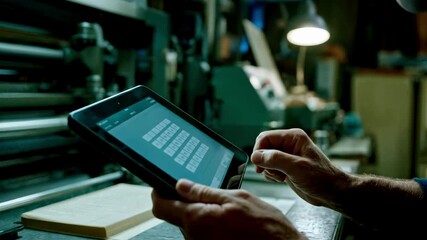 A young professional using a tablet during a workshop. Digital learning, professional development, technology - Powered by Adobe