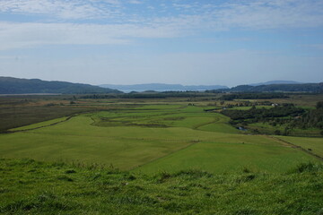 View From Dunadd Fort -the capital of Dalriada in the Kilmartin Glen, Argyle, Scotland, UK. It was both a 6th century political and ritual site where the first Scottish Kings were crowned
