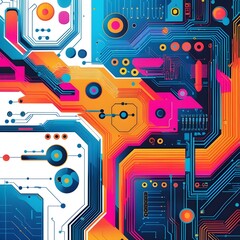 Obraz premium electronic circuit board