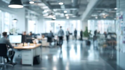blurred business office scene with casual attire and bokeh