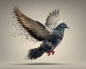 Peace pigeon symbol over clean space, representing International Day of Peace