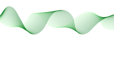 Green abstract background with a flowing wave and leaf pattern design