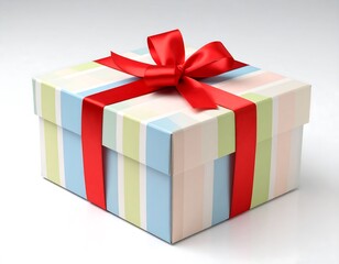 Obraz premium Gift box with red ribbon