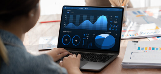 Business data dashboard provide brisk business intelligence analytic for marketing strategy planning