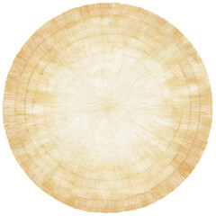 Fototapeta premium Beige circular abstract texture with radiating lines and concentric patterns, cut out