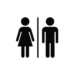 Vector illustration of restroom sign for men and women