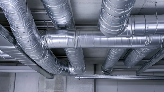 Hvac system with insulated duct pipes