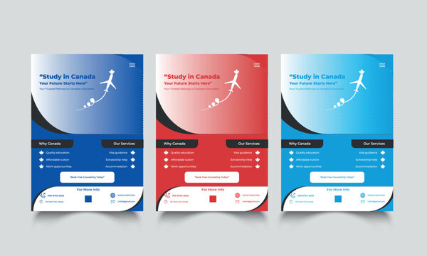 Study Abroad Flyer Template Design