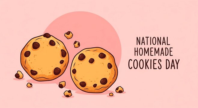 Celebrate national homemade cookies day with delicious cookies and chocolate chips