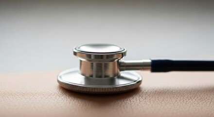 Medical examination procedure clinic stethoscope indoor close-up