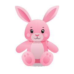 Fototapeta premium Kuscheltier pinker Hase