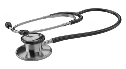 Medical stethoscope isolated on transparent background