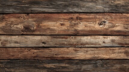 Obraz premium rustic wooden planks backdrop showing textured grains and aged finish in a panoramic view